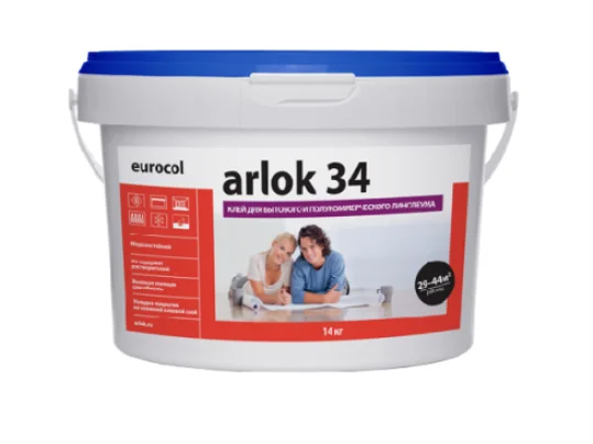 Клей Arlok 34 (4 кг) 320-480 г/м2, для бытового линолеума в Челябинске