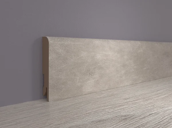 Плинтус MDF Bonkeel 24066 Бетон Лофт Светлый (80х16х2400 мм) в Челябинске