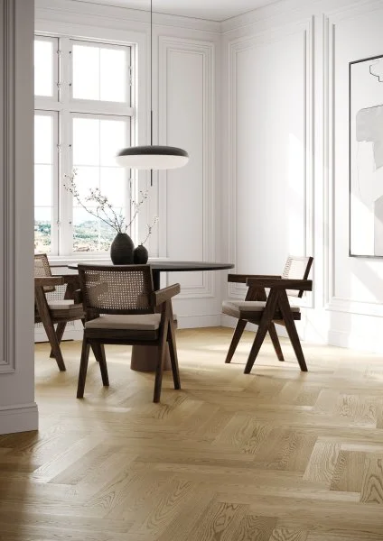 Паркетная доска Quartz Parquet Английская Ёлка Дуб Шампань 33-414 в Челябинске