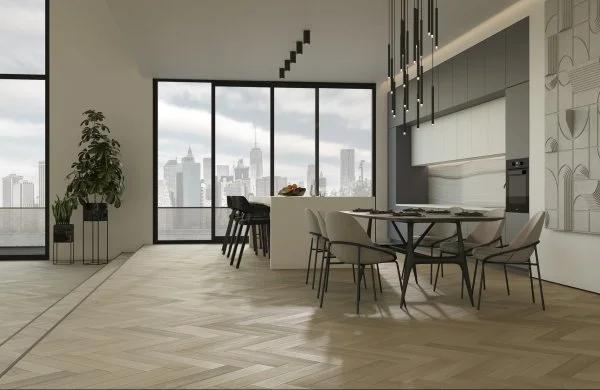 Паркетная доска Quartz Parquet Английская Ёлка Дуб Лимба 33-405 в Челябинске