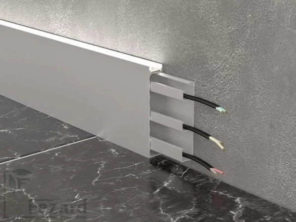 Алюминиевый плинтус Fezard Кабельный ALP-G80-LA Алюминий 80*15*2500 мм в Челябинске