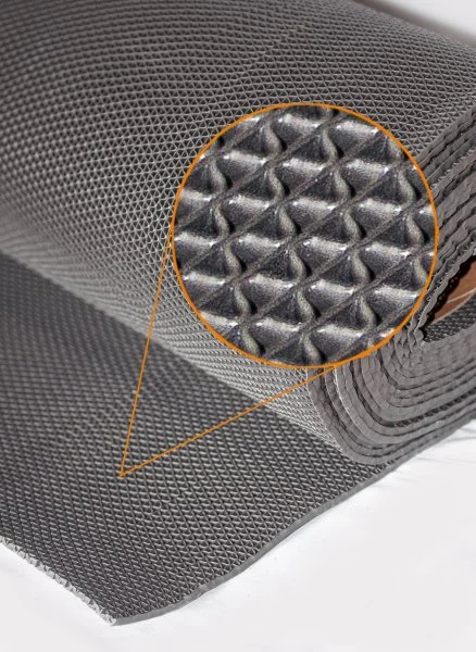 Грязезащитное рулонное покрытие ЗигЗаг Серый 5 мм (1,2 м) Китай в Челябинске