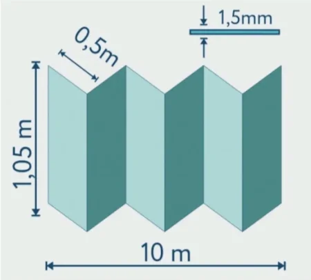 Подложка Солид 1,5мм гармошка для LVT (10.5м2) в Челябинске