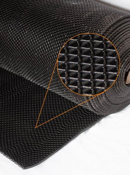 Грязезащитное рулонное покрытие ЗигЗаг Черный 5 мм (0,9 м) Китай в Челябинске