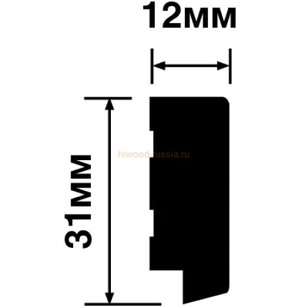 Финишный молдинг LF124B W36 левый декорированный (31х12х2700мм) в Челябинске