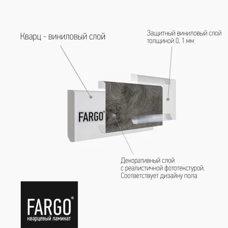 Кварцевый плинтус Fargo 33-62W921 Дуб Кальвадос 80х11х2200 мм в Челябинске