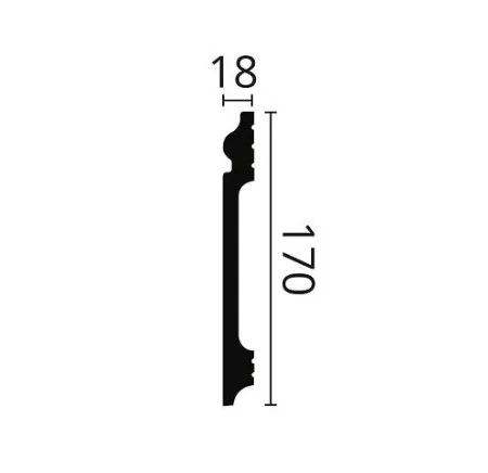 Плинтус NMC Wallstyl FL17 (170х18х2000 мм) в Челябинске