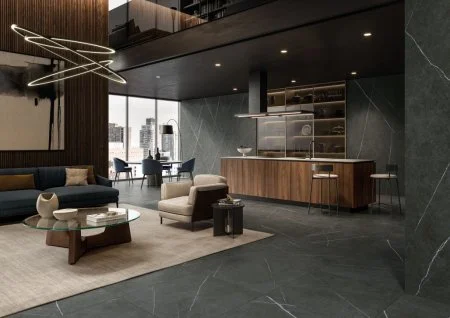 Керамогранит Italon Метрополис Империал Блэк 120х278 (Натуральная и Реттифицированная) в Челябинске