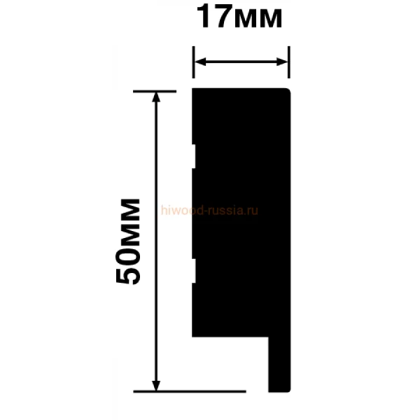 Финишный молдинг LF1 W50 (50х17х2700мм) в Челябинске