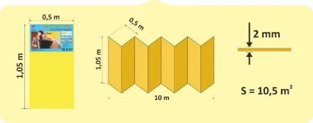 Подложка Солид 2мм гармошка желтая (10.5 м2) в Челябинске