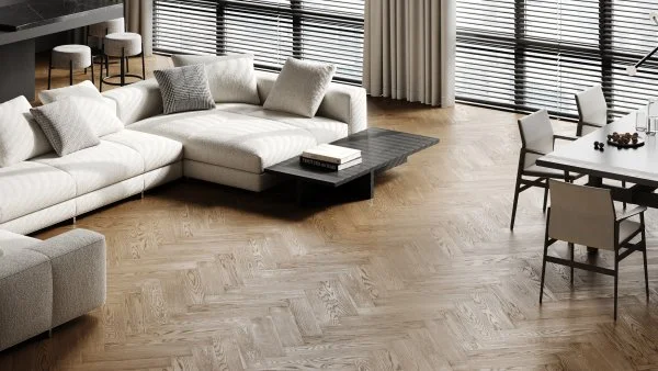 Паркетная доска Quartz Parquet Английская Ёлка Дуб Карельский 33-419 в Челябинске