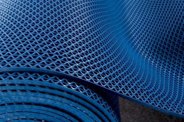 Грязезащитное рулонное покрытие ЗигЗаг Синий 4,5 мм (1,2 м) Китай в Челябинске