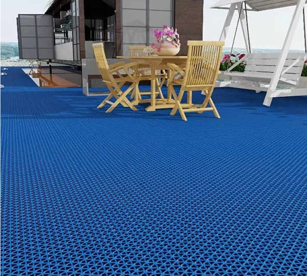 Грязезащитное рулонное покрытие ЗигЗаг Синий 4,5 мм (1,2 м) Китай в Челябинске