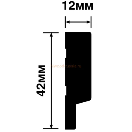 Финишный молдинг LF124A W36 правый декорированный (42х12х2700мм) в Челябинске