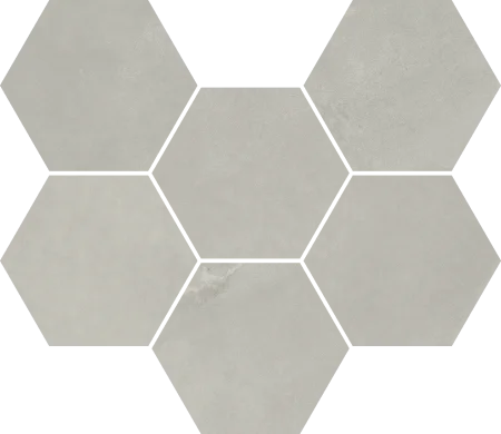 Керамогранит Italon Континуум Сильвер Мозаика Гексагон (Натуральная 25х29) в Челябинске