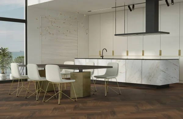 Паркетная доска Quartz Parquet Английская Ёлка Орех Американский 33-400-29 в Челябинске