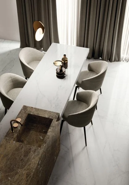 Керамогранит Italon Шарм Делюкс Бьянко Микеланджело 60х120 (Паттинированная и реттифицированная) в Челябинске