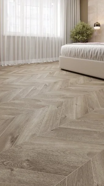 Кварц-виниловая плитка Alpine Floor Chevron Дуб Натур. Отбеленный ECO 20-3 (2,5 мм. 43 класс) в Челябинске