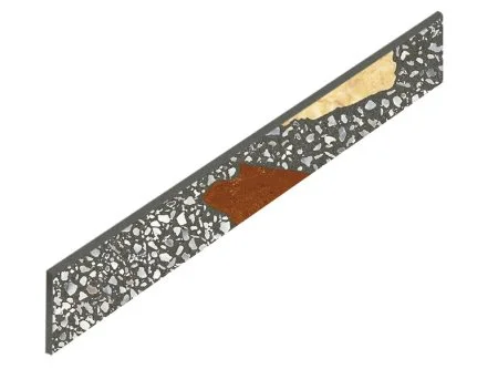 Керамогранит Coliseum Палладио Блэк Плинтус (Натуральный, 7,2х60) в Челябинске