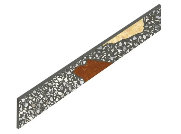 Керамогранит Coliseum Палладио Блэк Плинтус (Натуральный, 7,2х60) в Челябинске