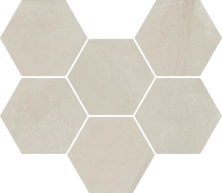 Керамогранит Italon Континуум Пьюр Мозаика Гексагон (Натуральная 25х29) в Челябинске