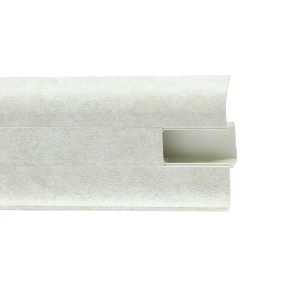 Пластиковый плинтус Royce №860 Белый Кварц (58х22х2200мм) в Челябинске