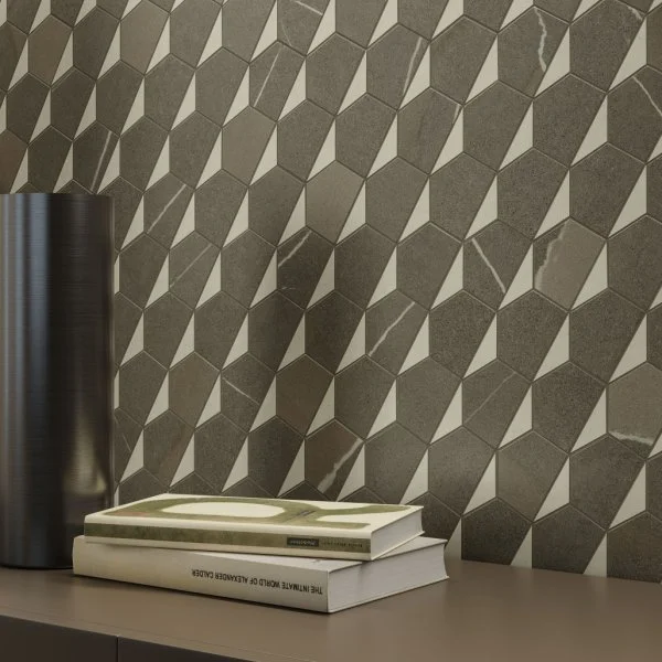 Керамогранит Italon Метрополис Мозаика Гексакон Ворм 25.4x31 (Натуральная) в Челябинске