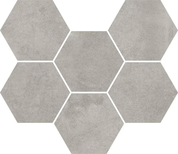 Керамогранит Coliseum Экспо Грэй Мозаика Гексагон (Натуральная, 25х29) в Челябинске